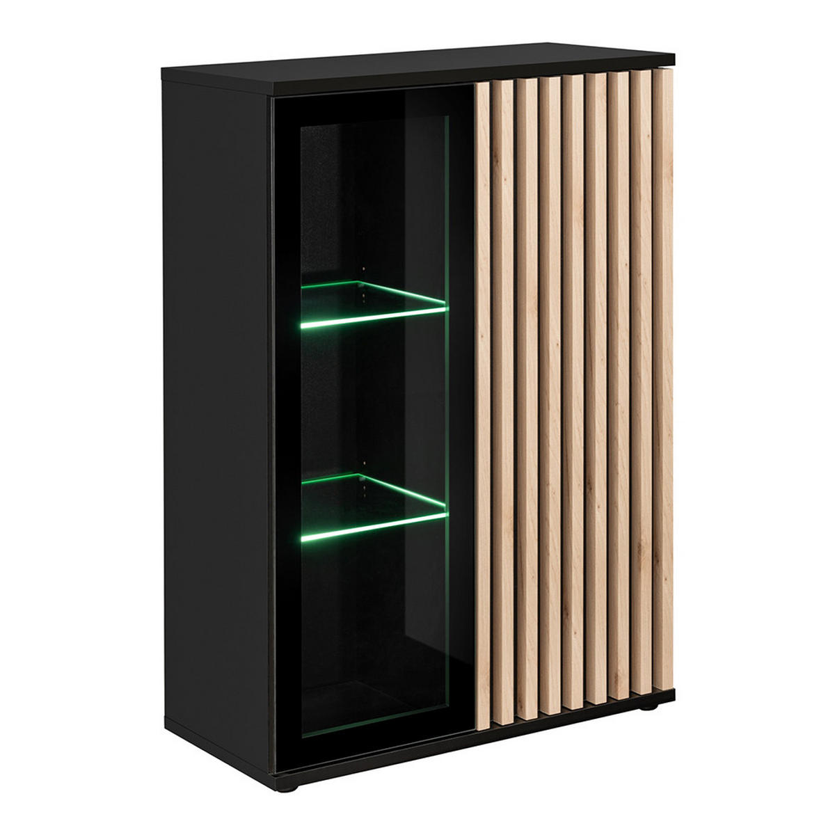 WOHNZIMMER-SET 5-TLG. Catanzaro-164 - Schwarz, Holzwerkstoff (500/192/45cm) - Lomado
