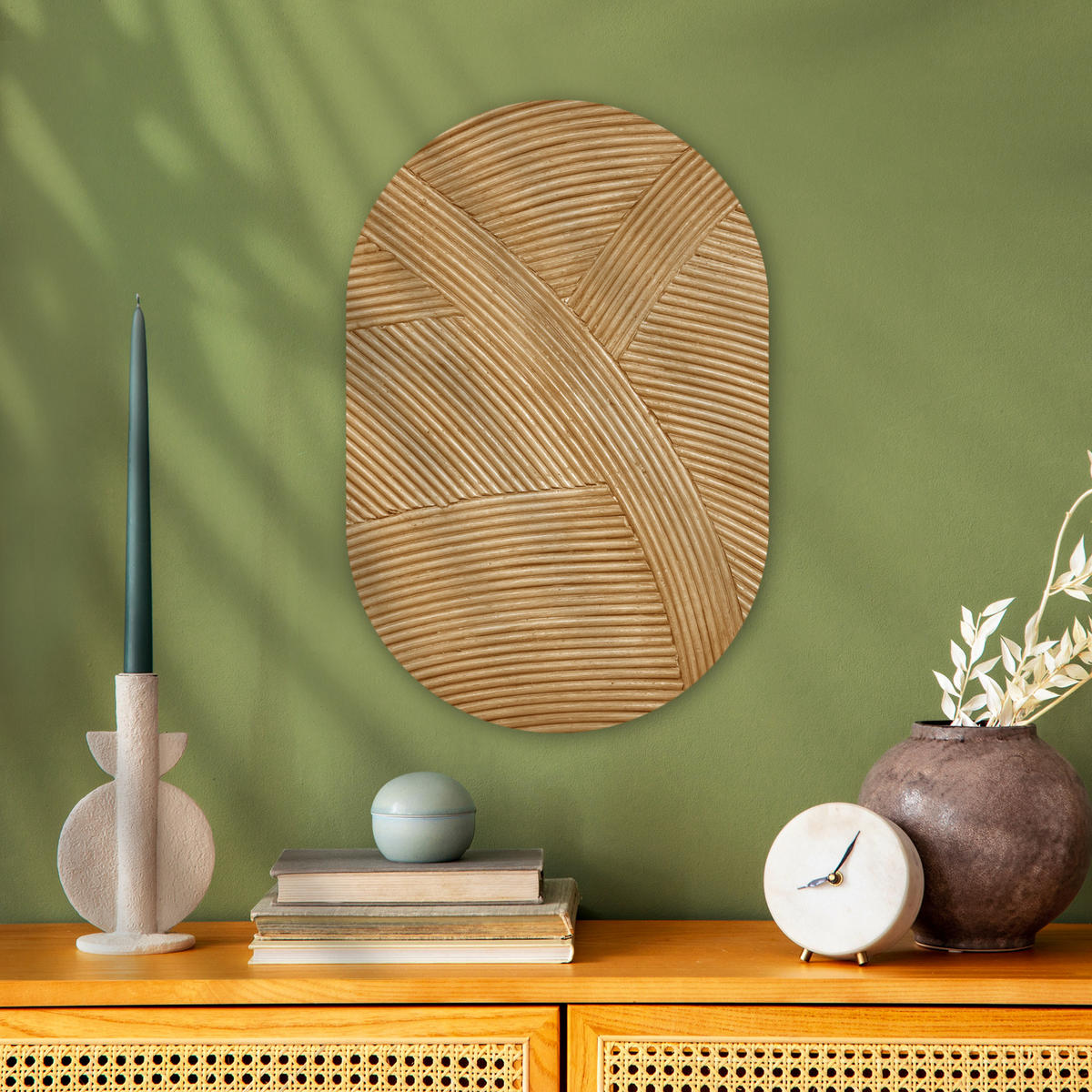 WANDBILD Struktur - Natur - Kunst - Rattan 40x60 cm - Naturfarben, Kunststoff (40/60cm) - MuchoWow