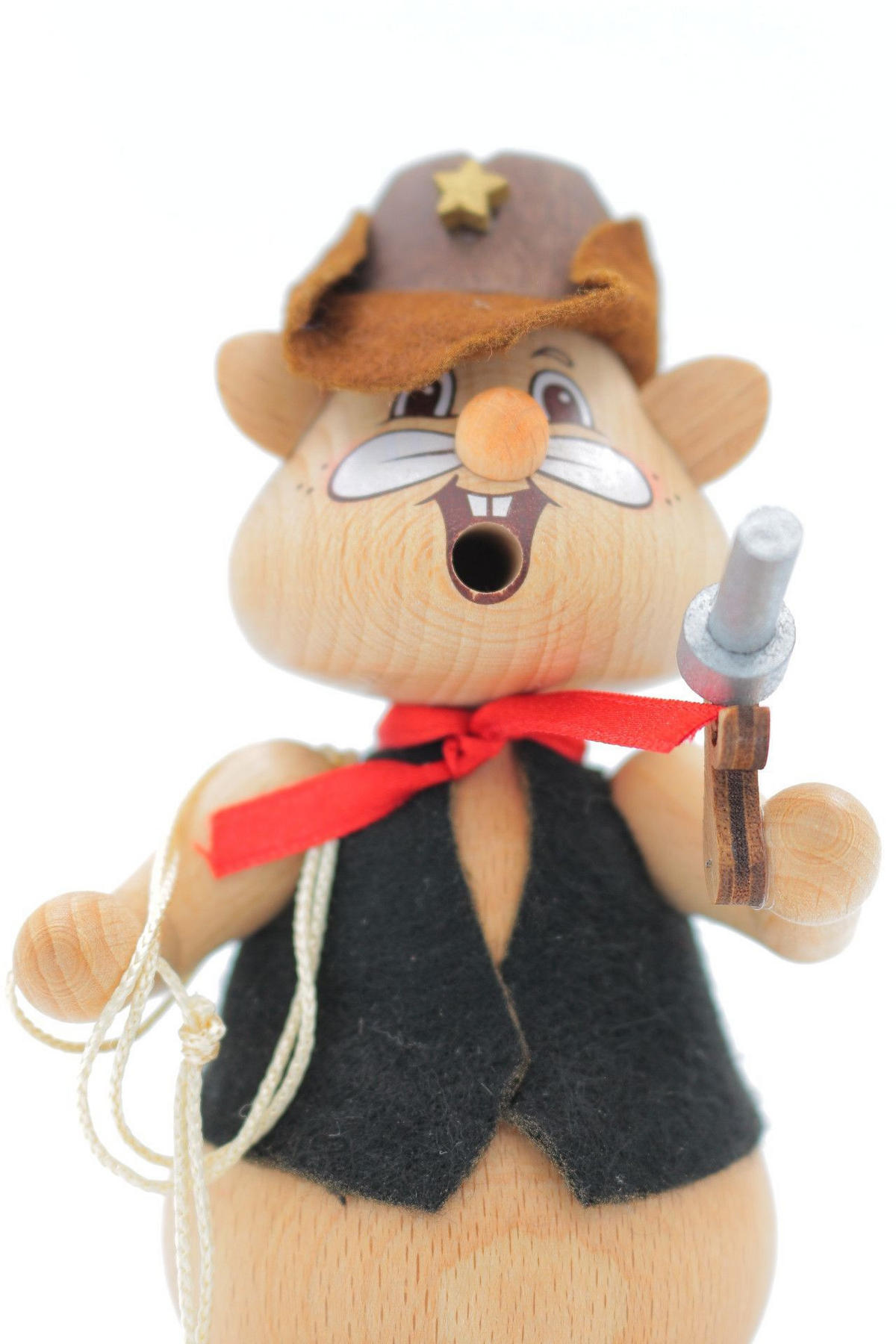 RAUCHFIGUR Hamster Cowboy 13 cm - Multicolor, Holz (8/13/0.1cm)