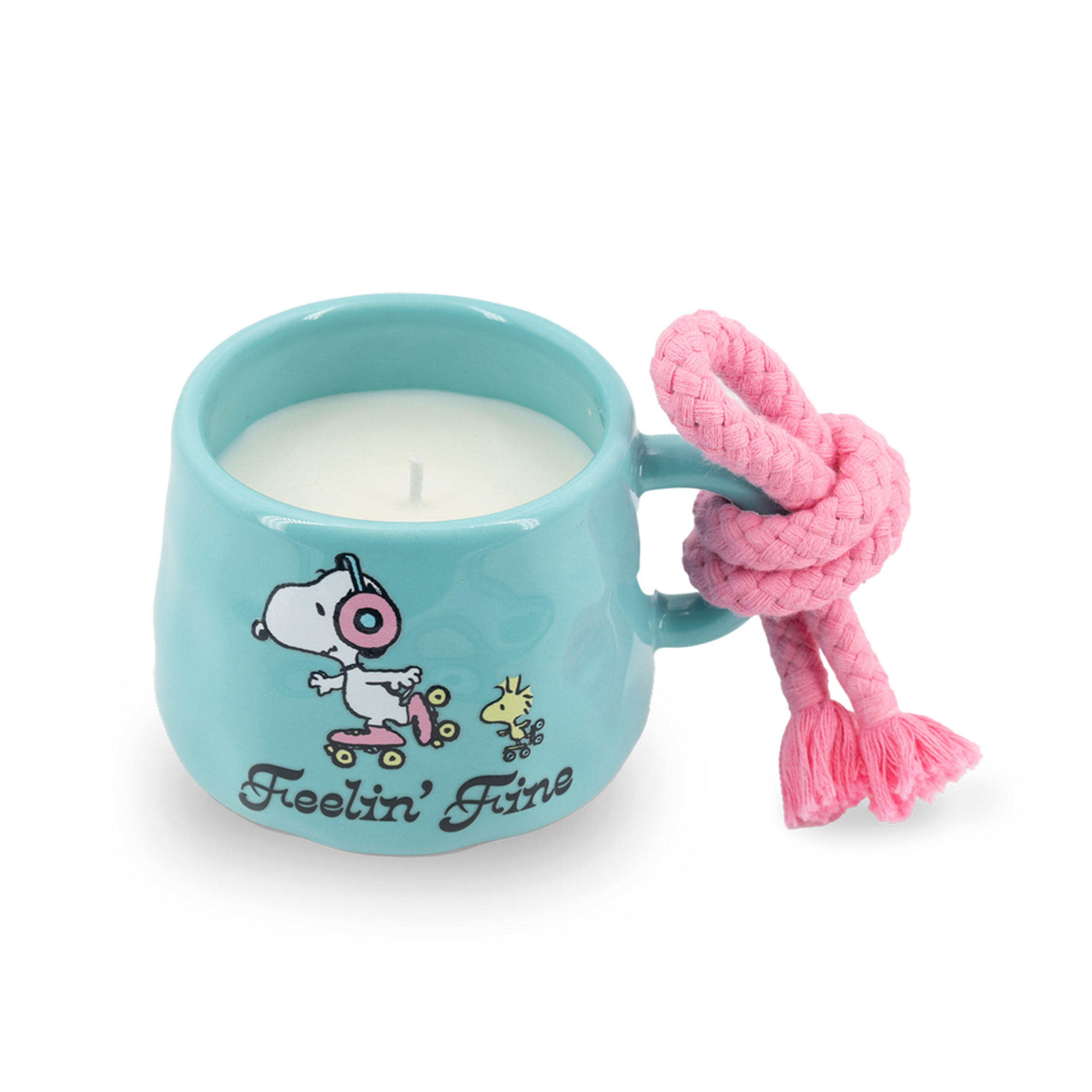 PEANUTS Duftkerzen - Rosa, Naturmaterialien/Glas (8cm)