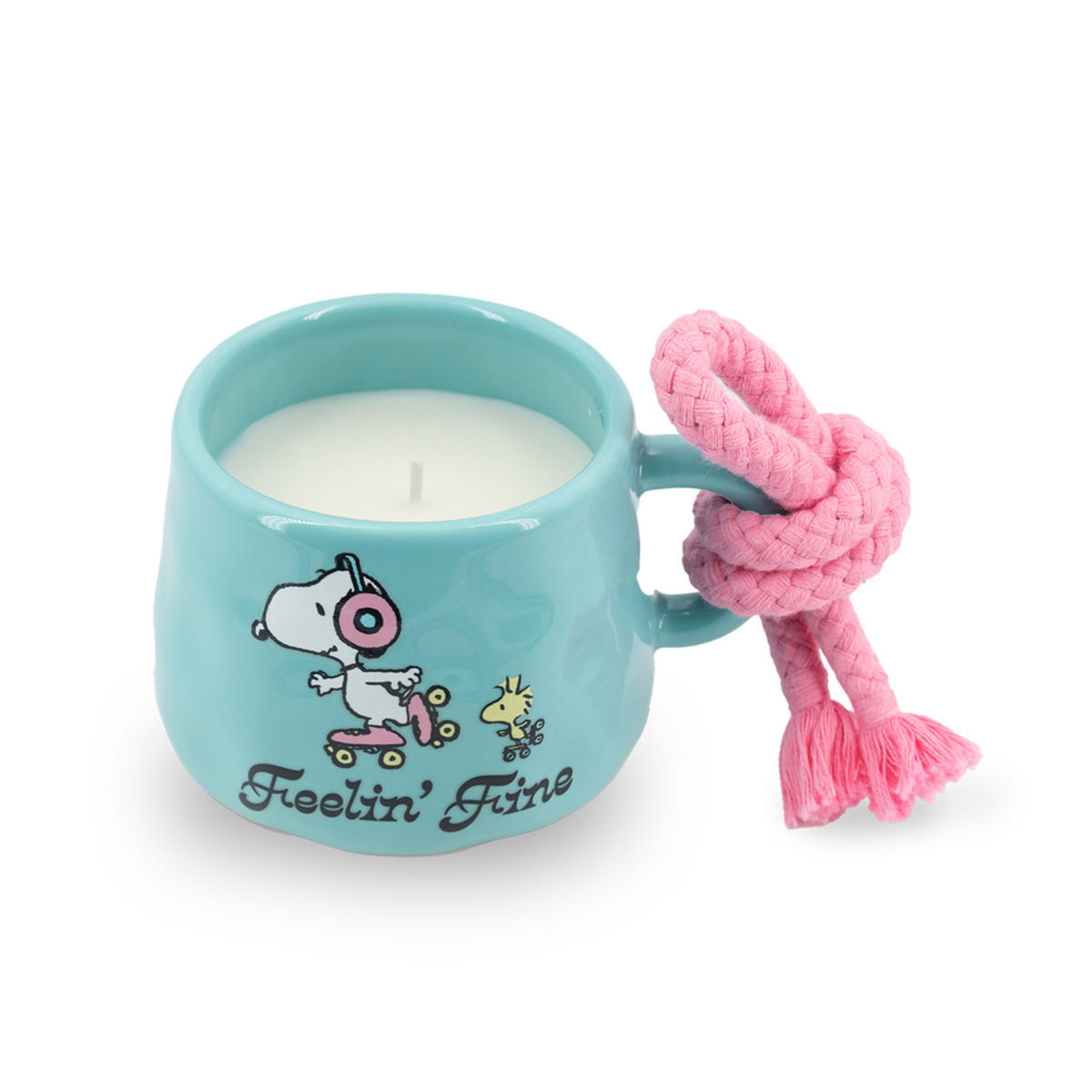 PEANUTS Duftkerzen - Rosa, Naturmaterialien/Glas (8cm)