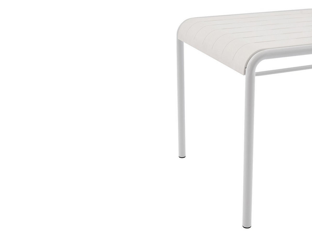GARTENTISCH - 2 Personen, 4 Personen - plastik - weiß Moah - Weiß, Kunststoff (80.5/90.5/77cm) - Vente-Unique