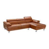 SOFA ohne Schlafmöglichkeit - -Sitzer - Leder - Camel - - Braun, Leder (265/74/165cm) - Vente-Unique