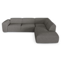 ECKSOFA RECHTS Bouclé-Stoff Graphitgrau 269cm - Graphitfarben/Grau, Textil (269/221cm) - Sia Home