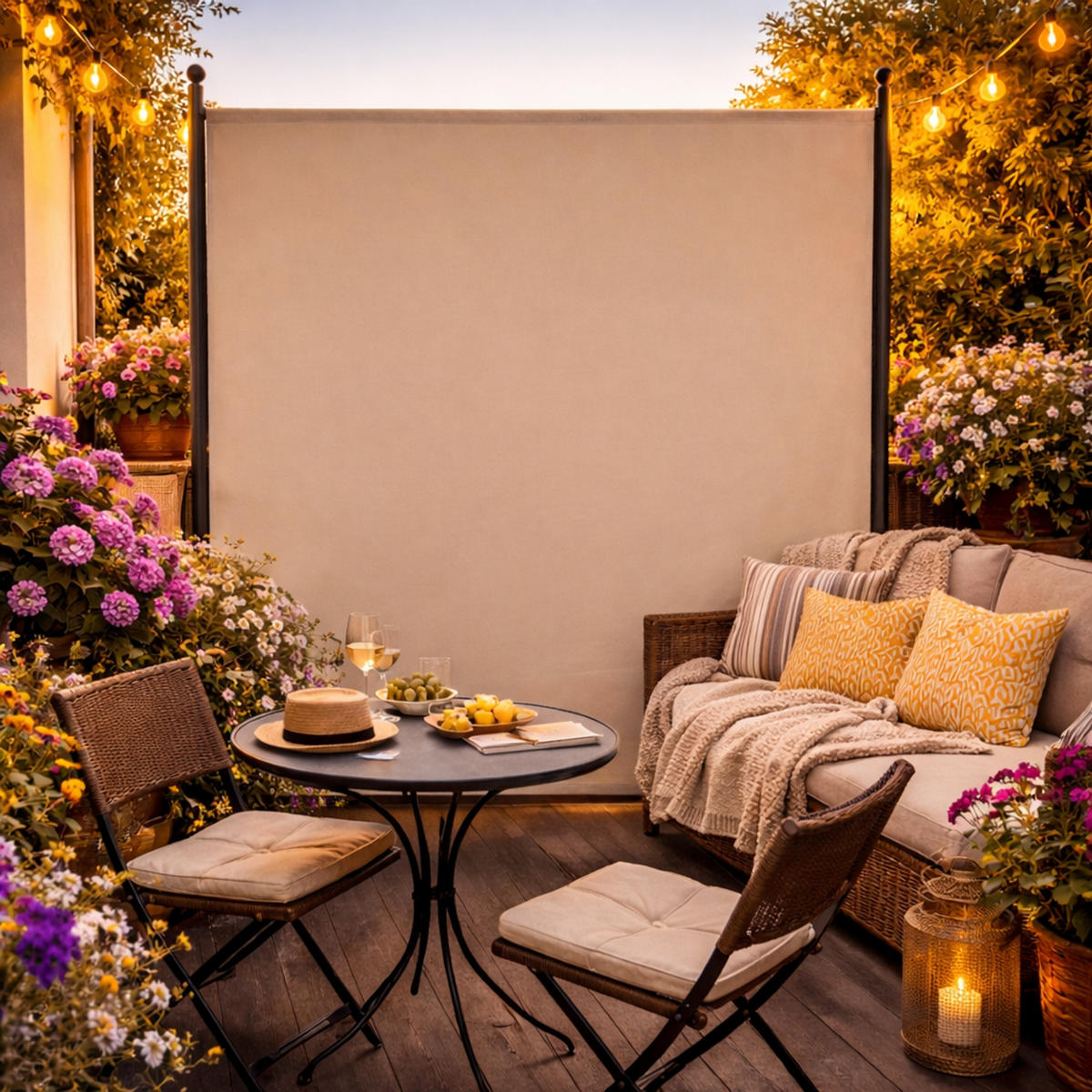 PARAVENT 1-tlg. 180x178 cm Beige - Beige, Metall (178/180cm) - QUICK STAR