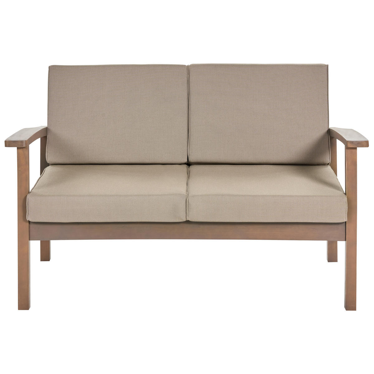 4-SITZER LOUNGE SET zertifiziertes Holz dunkelbraun Manila - Taupe/Dunkelbraun, Holz - Beliani