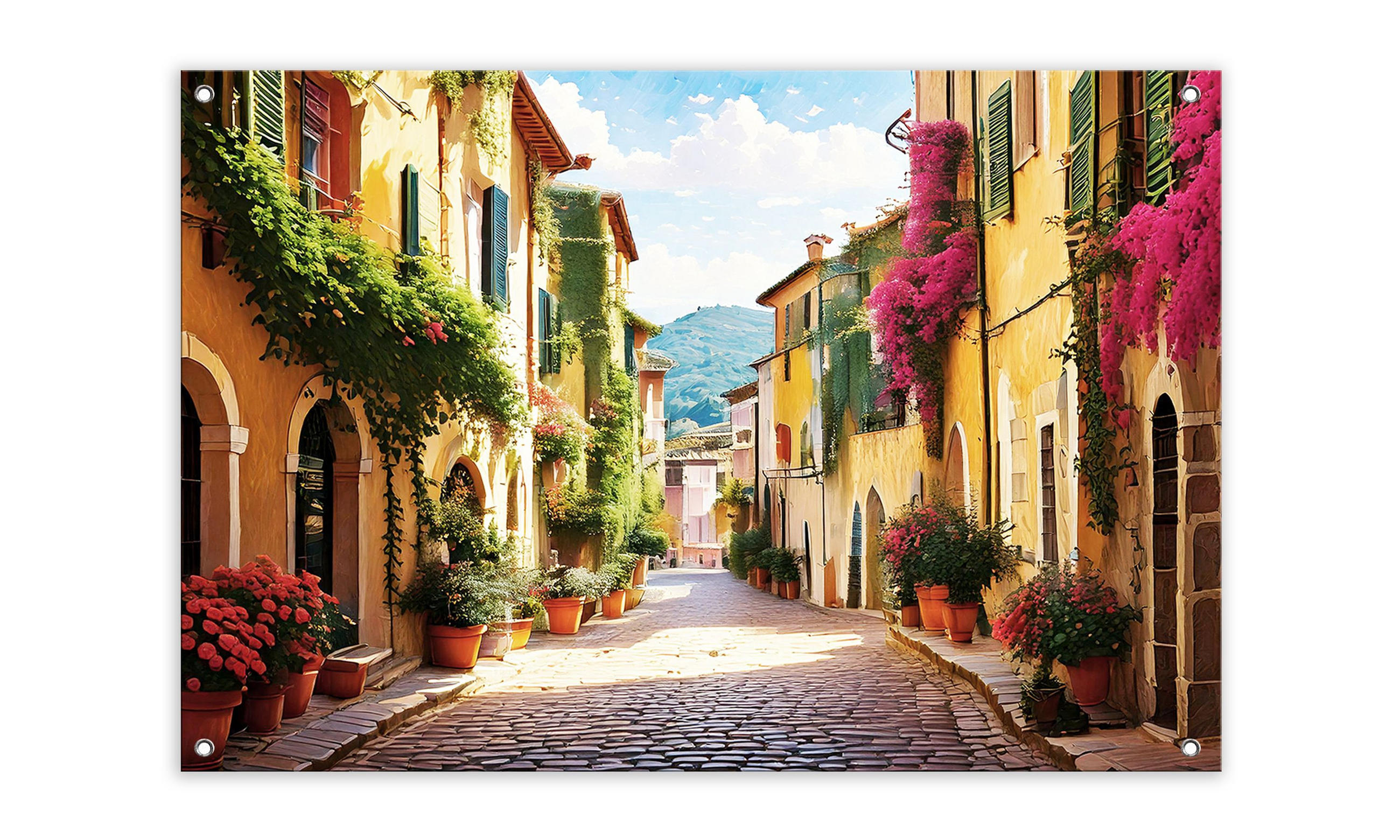 GARTEN-POSTER 90x60 cm Gartendeko: Italien - Gelb, Kunststoff (90/60/2cm) - artissimo