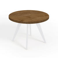 ESSTISCH LORA, Durchmesser: 110 / 210 cm Eiche Lefkas / Weiß - Eichefarben/Weiß, Holz (110/210/76cm) - Dekori_Interiors