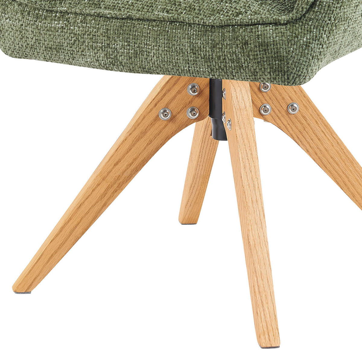 DREHSTUHL Mika-Theo - Honigeiche/Grün, Eichenholz/Holz (59/84/66cm) - DUBI Möbel