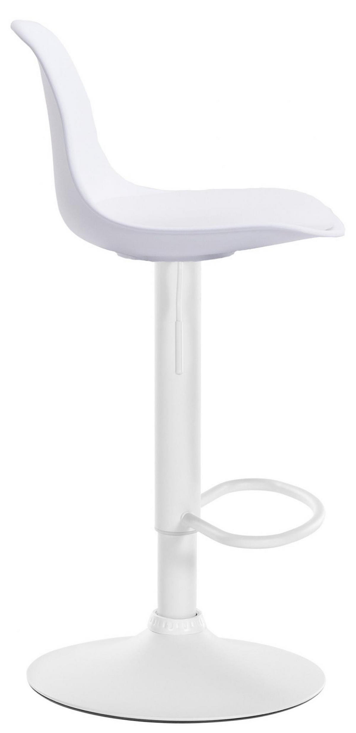 BARHOCKER Kunststoff weiß - Weiß, Kunststoff/Metall (39/82/43cm) - CLP