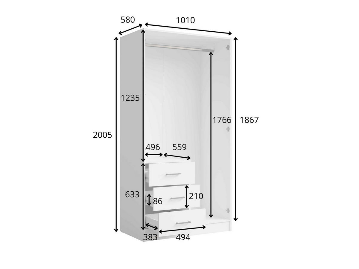 DREHTÜRENSCHRANK NEVARIS 101/200,5/58cm 2-türig mit Spiegel Sandbeige - Sandfarben, Holzwerkstoff (101/200.5/58cm) - MASSENO