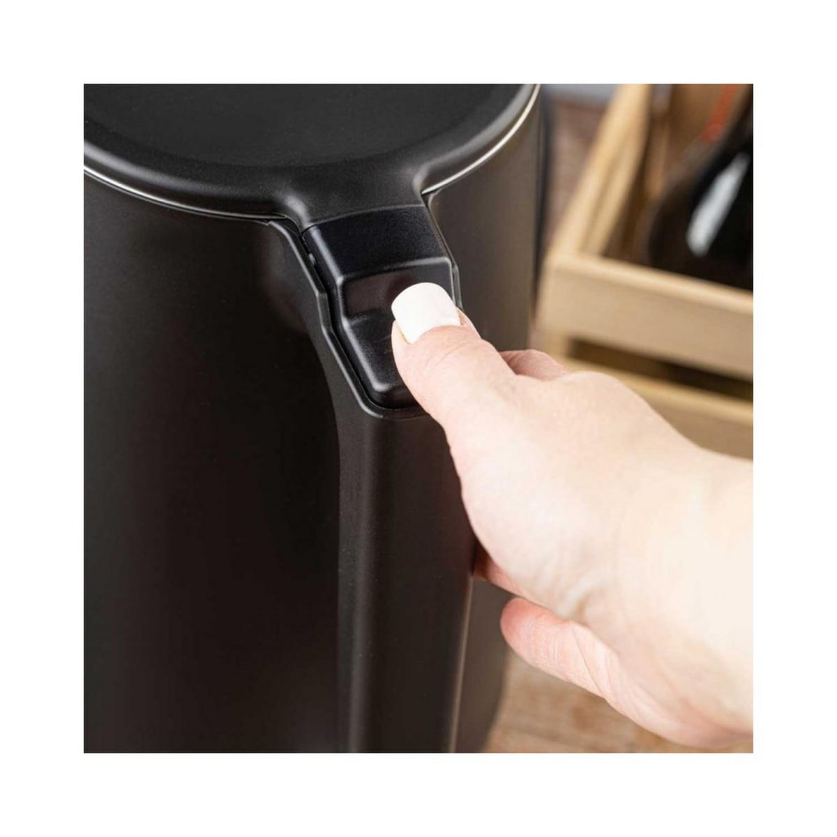 WASSERKOCHER ELEKTRISCH Schwarz 21/16/24 cm KB7889 - Schwarz, Metall (16/24/21cm) - Klausberg 