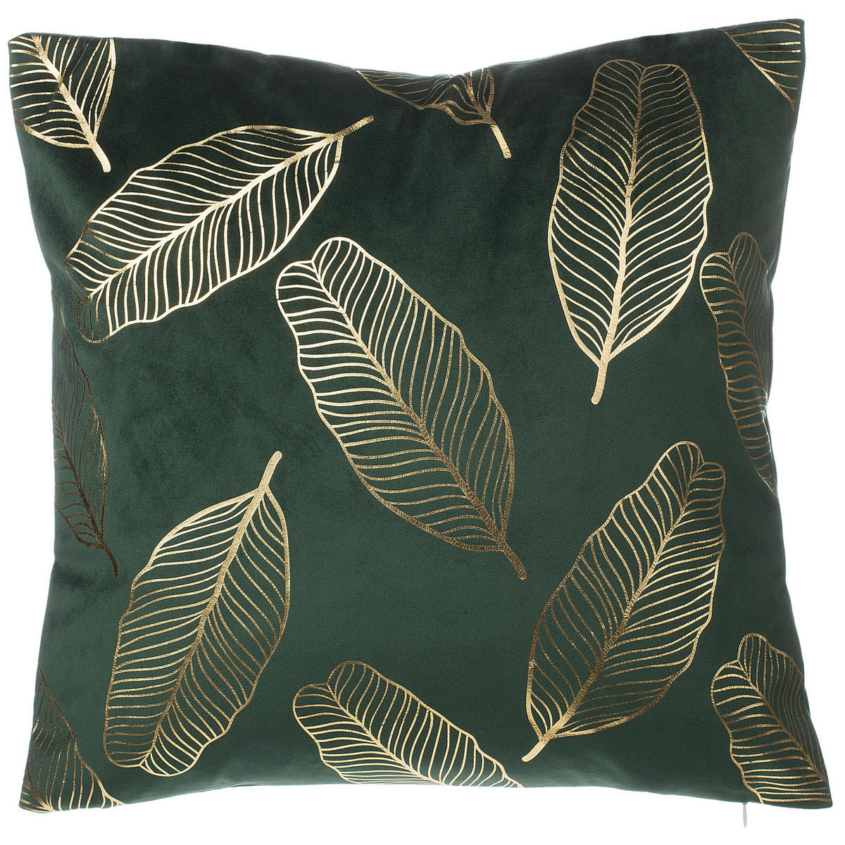 DEKOKISSEN 2er-Set Dunkelgrün 45/45 cm Freesia - Dunkelgrün, Textil (45/45cm) - Beliani