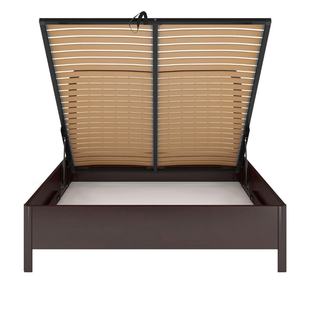 MASSIVHOLZBETT Modena mit Lattenrost und Bettkasten, Buche - lackiert, Palisanderfarbe/Ecru, 180x200 - Ecru/Wengefarben, Holz/Buchenholz (180/200cm) - Visby