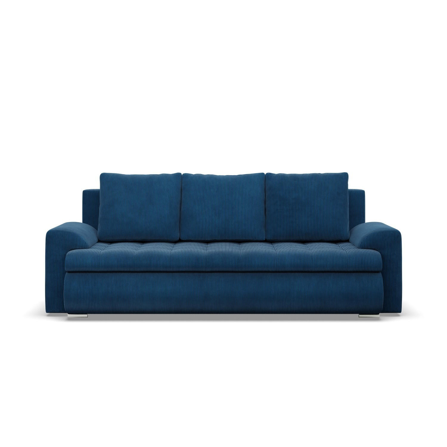 SOFA 3-SITZER MIT SCHLAFFUNKTION FORESTA, Cord - Dunkelblau - Dunkelblau, Textil (222/92/96cm)