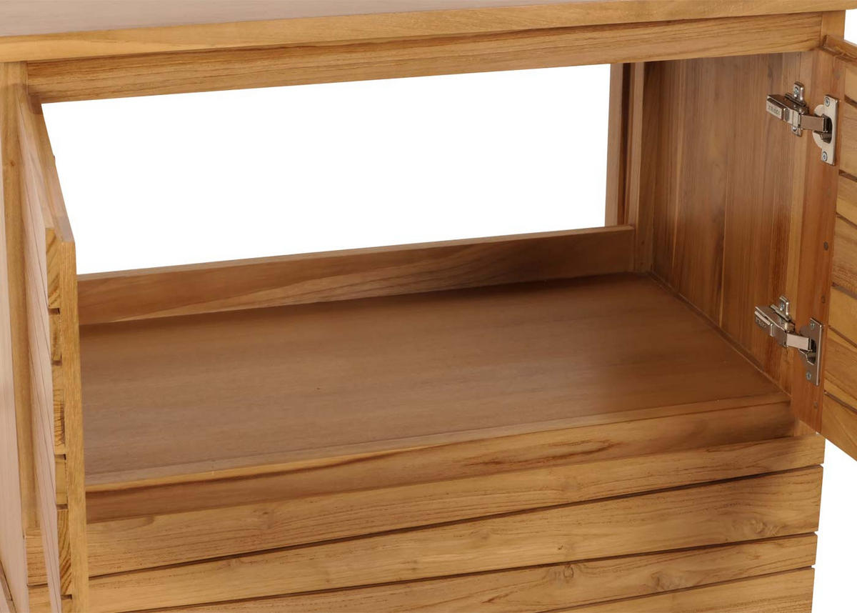 TEAK-WASCHBECKENUNTERSCHRANK Braun - Braun, Holz (81/87/56cm) - MCW