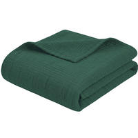 WOHNDECKE Musselin 150 x 200 cm, Leichte Kuscheldecke aus 100% Baumwolle - Nutzbar als Tagesdecke, Plaid oder Decke für Sofa, Couch & Bett - Grün - Grün, Textil (150/200cm) - Carpe Sonno