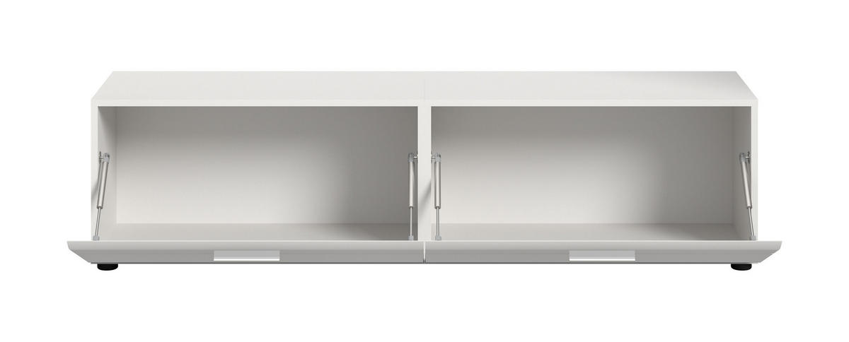 LOWBOARD ICE (B/H/T: ca. 160/41/40 cm) in Weiß/weiß hochglanz - Weiß, Holzwerkstoff (160/41/40cm)