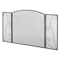 KAMINGITTER, für Wohnzimmer, Metall, Schwarz 132,5 x 76,5cm - Schwarz, Metall (1.5/76.5/132.5cm) - HOMCOM