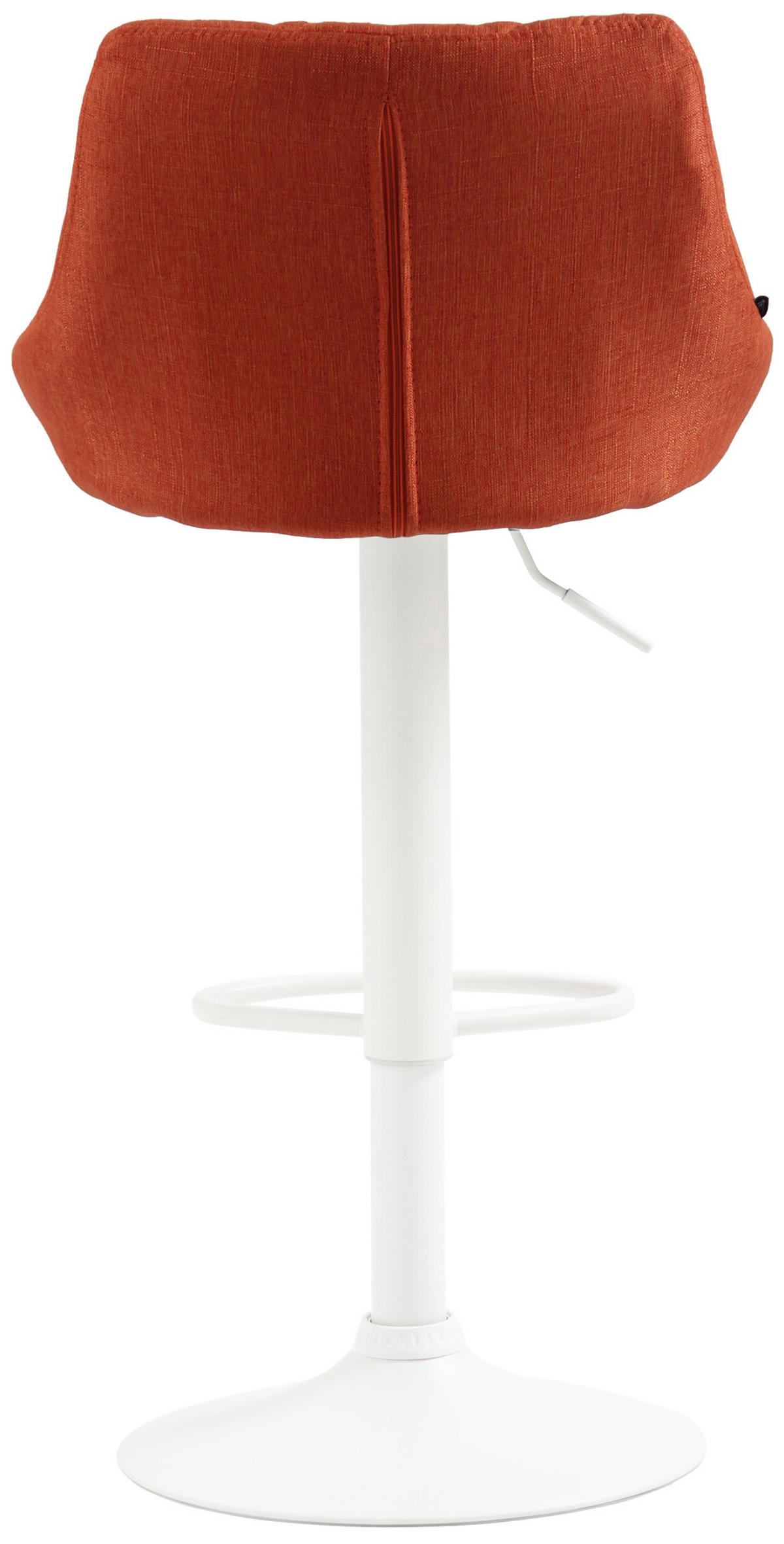 BARHOCKER Stoff Orange - Weiß/Orange, Textil/Metall (46/83/49cm) - CLP