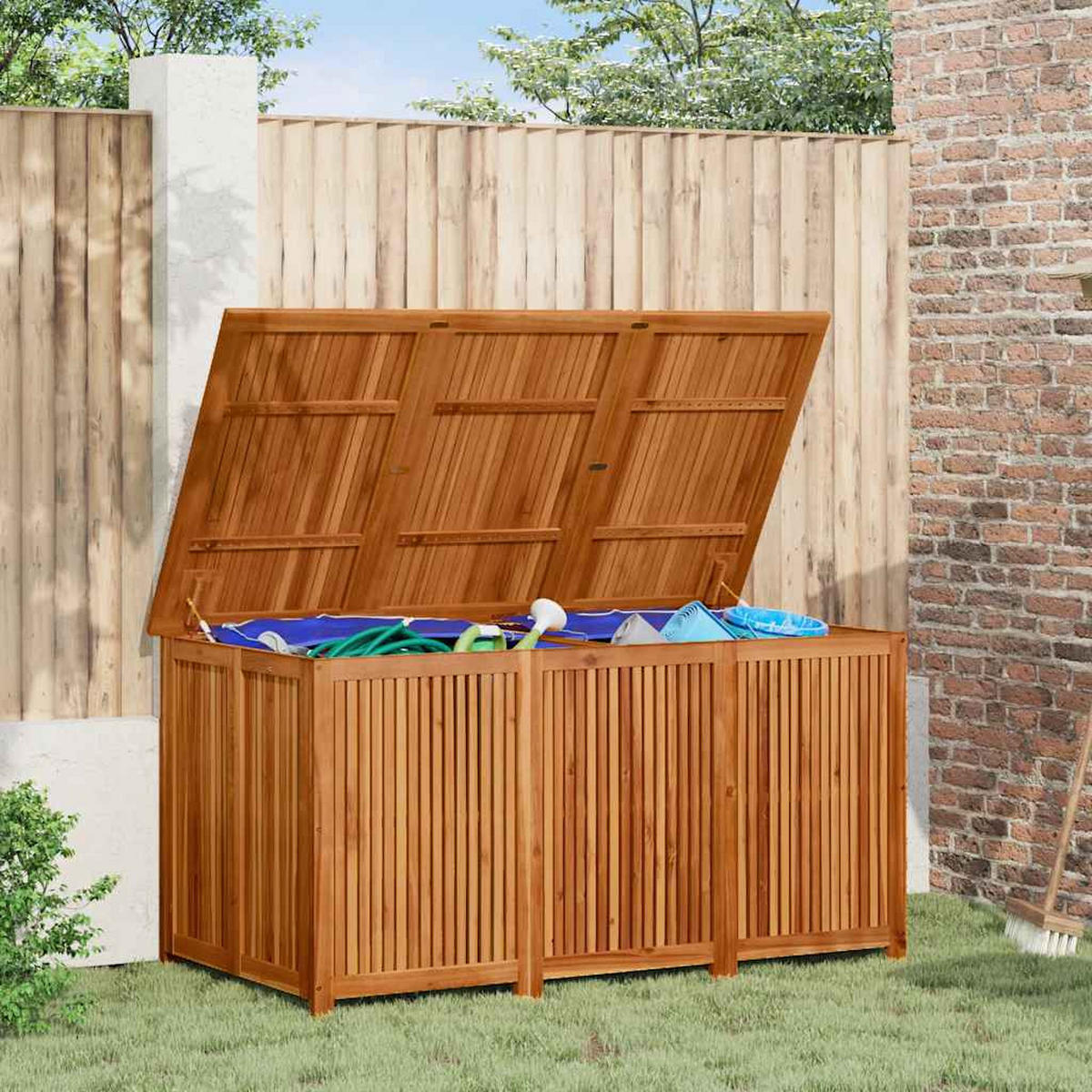GARTENBOX 150/80/75 Cm Massivholz Akazie - Braun, Holz (80/75/150cm) - vidaXL