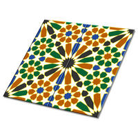 FLIESENAUFKLEBER 9 Stück 30x30 cm selbstklebend Kubanisches Muster - Multicolor, Textil (30/1.6/30cm) - TULUP