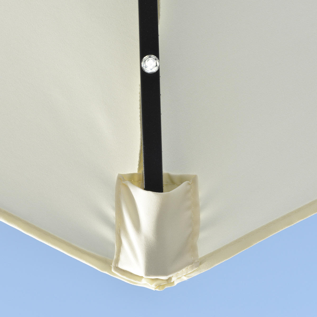 SONNENSCHIRM, Eisen, Polyester, Beige - Beige, Metall (135/270cm) - Outsunny