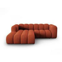 ECKSOFA modular links Lupine aus Chenille-Stoff terrakotta 3 Sitzplätze - Terra cotta, Textil (177/230cm) - Micadoni