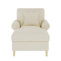 RELAXSESSEL XXL, Beige, Samt, weich gepolstert - Beige, Textil (87/90/133cm)