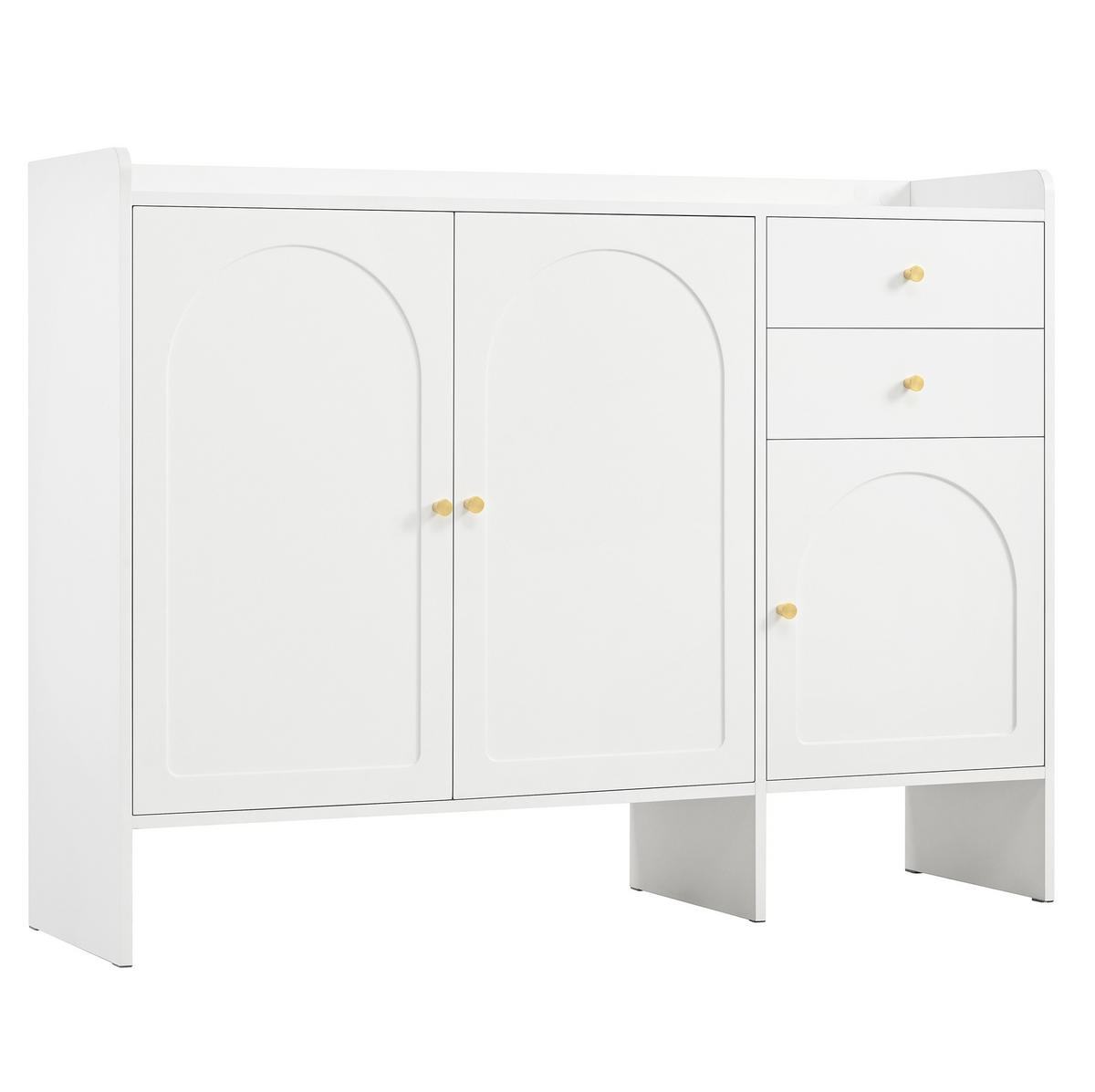 SCHUHSCHRANK 120/35/90 cm weiß aus MDF/Spanplatte mit Schubladen - Weiß, Holzwerkstoff (120/90/35cm) - OKWISH