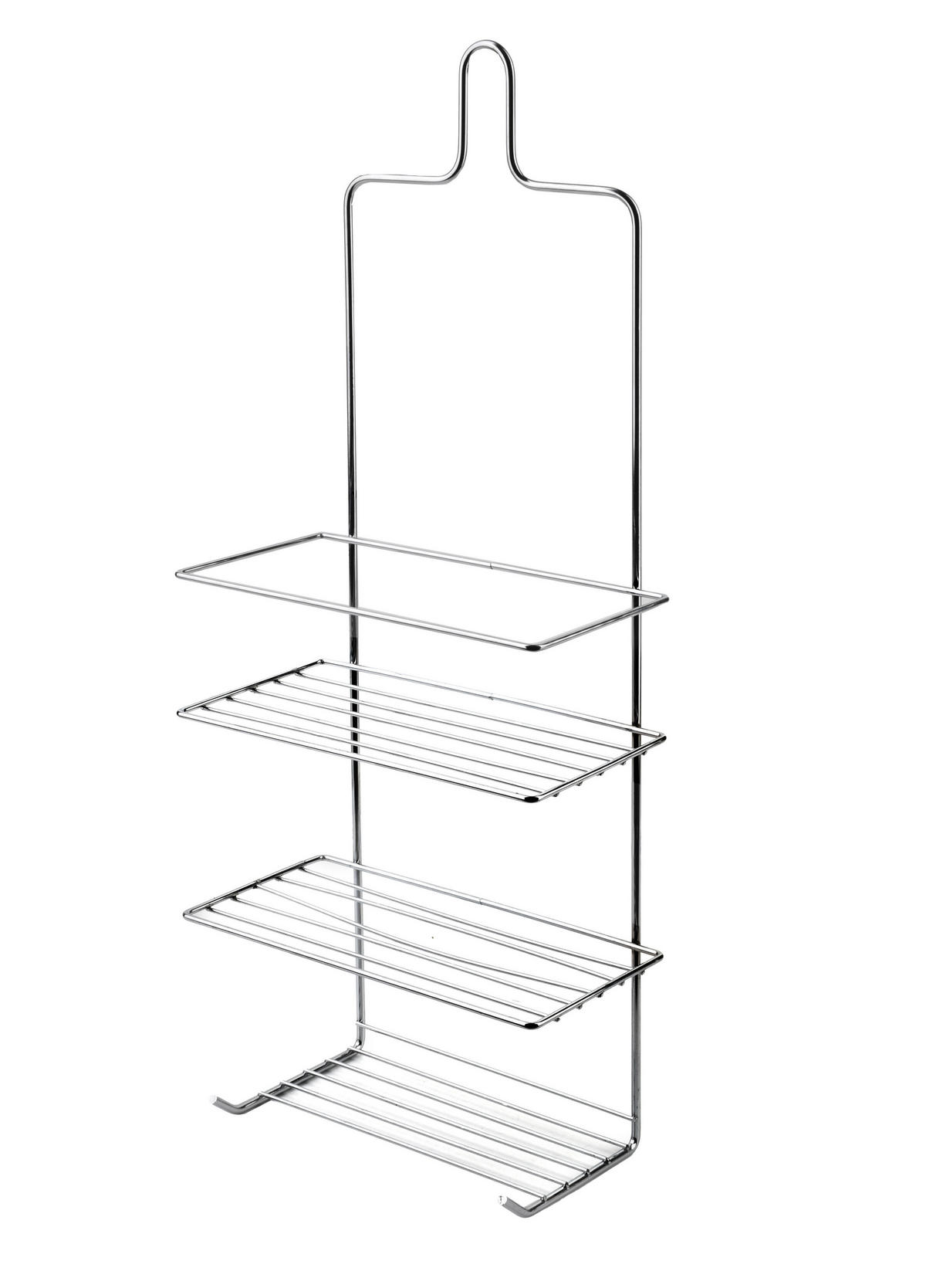 BADEZIMMERREGAL Carl 18,5/10/47,5cm Silber - Silberfarben, Metall (18.5/47.5/10cm) - Mondex