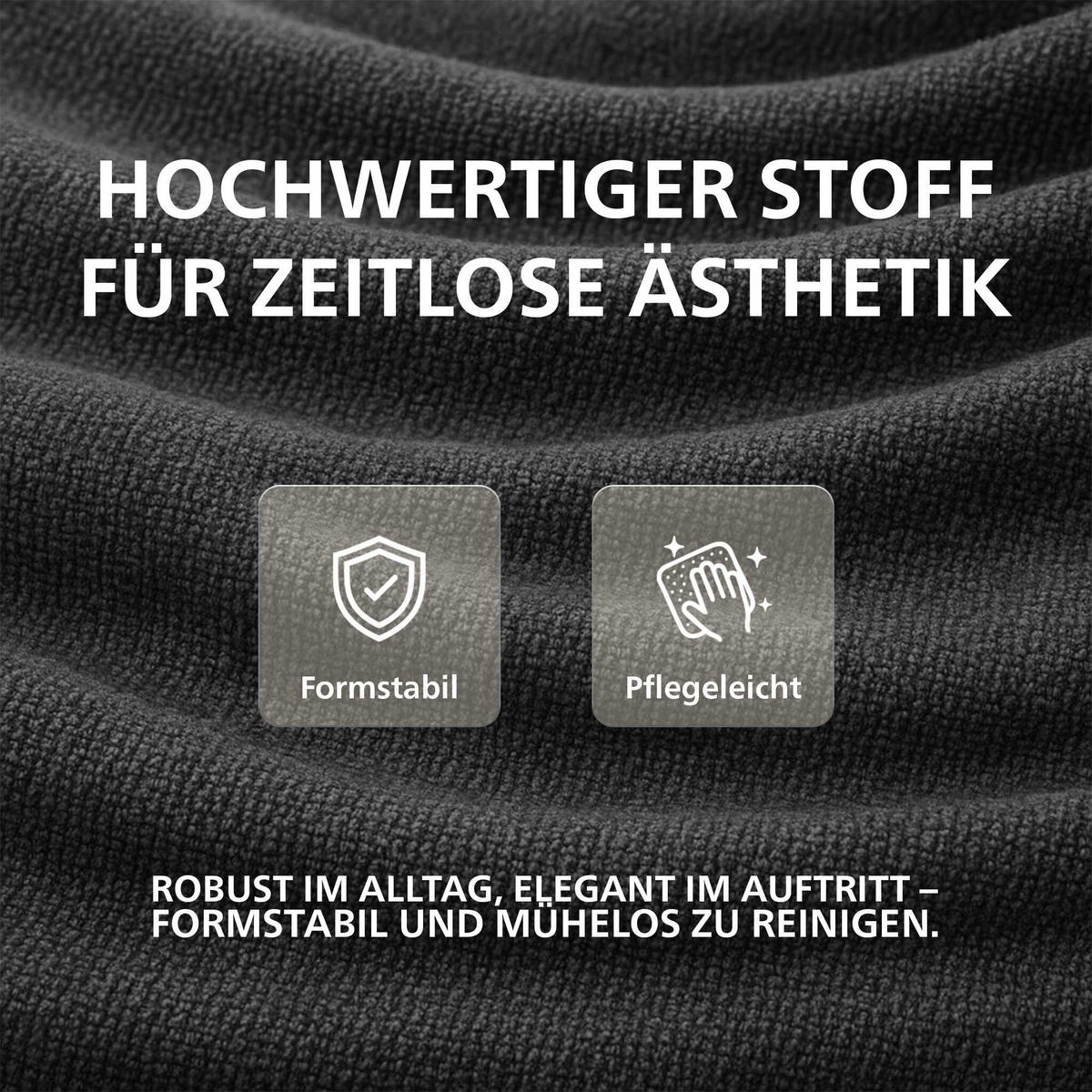 Schwarz, Textil/Metall (59/87/59cm) - CLP