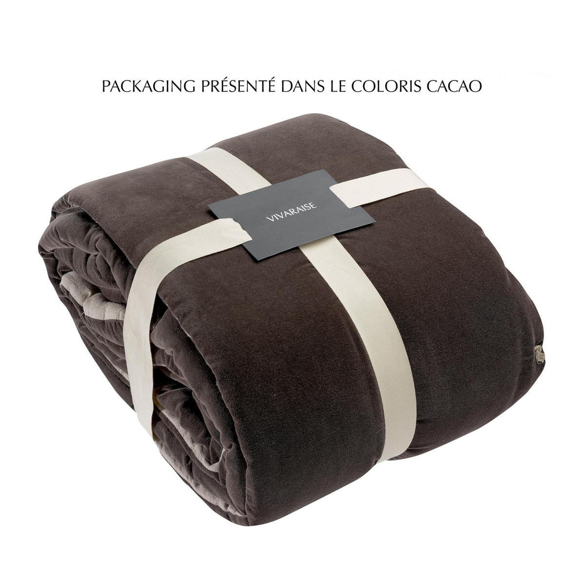 PLAID MIT GEKNOTETEN PUNKTEN Elise kreide 140 x 200 cm - Weiß, Textil (140/200cm) - Vivaraise