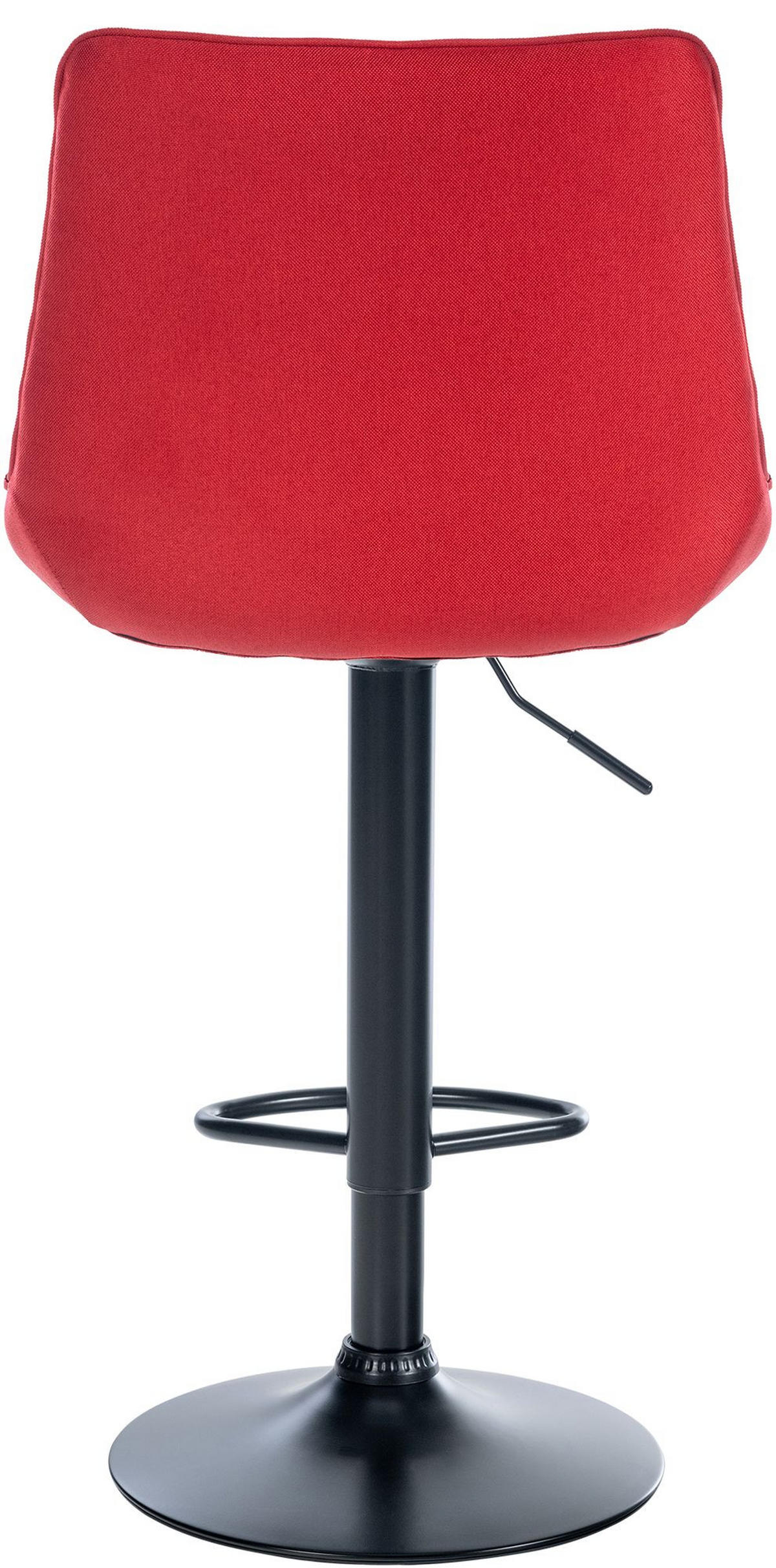 BARHOCKER RIO Rot Stoff Schwarz - Rot, Textil/Metall (49.5/91/50cm) - DELUKE