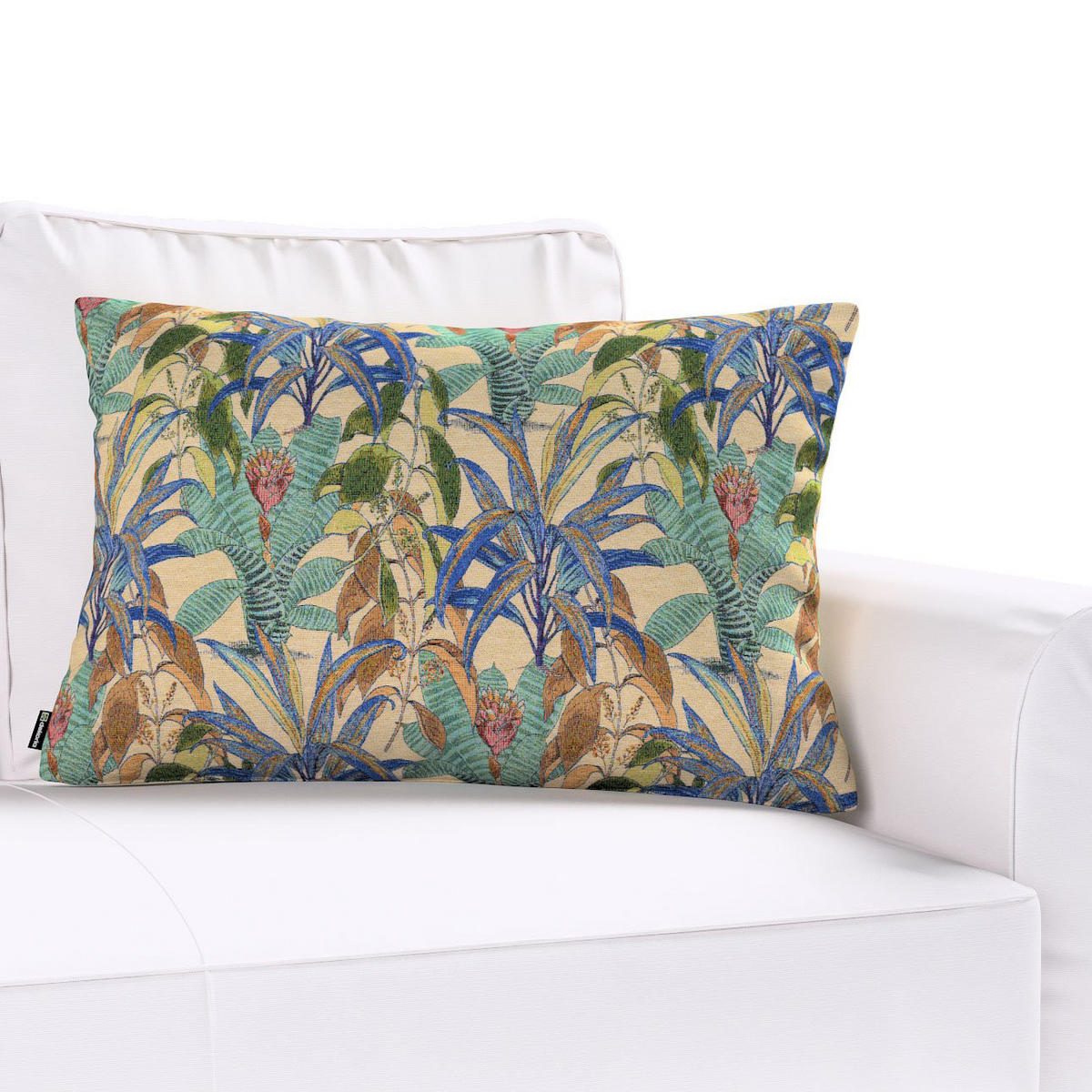 KISSENHÜLLE Intenso blau, 47x28 cm - Blau, Textil (47/28cm) - Dekoria