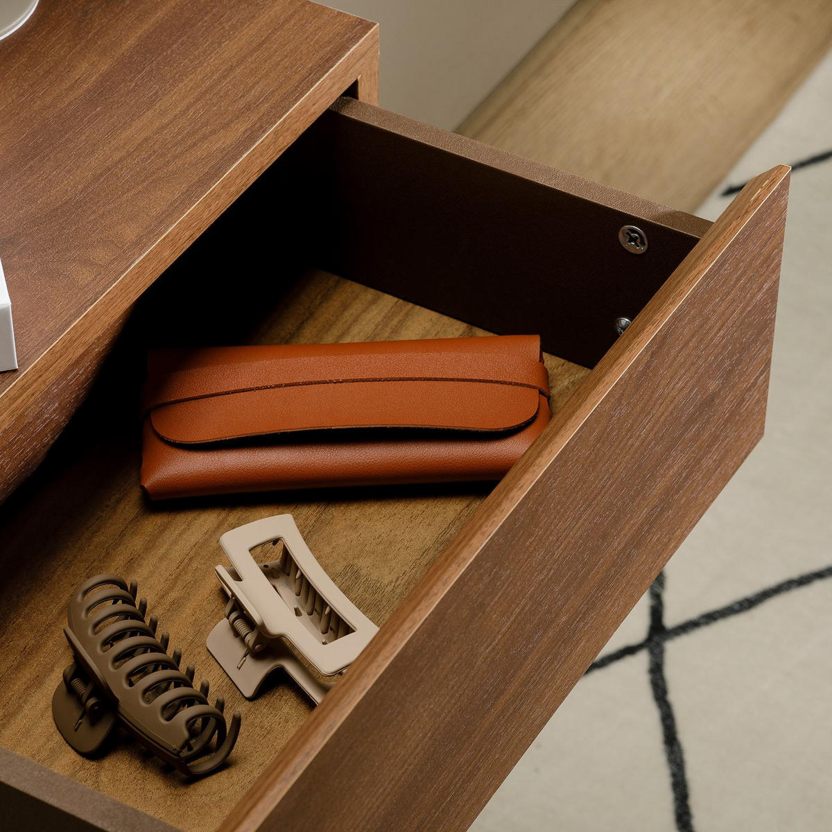 NACHTTISCH ANNE hängend - Nussbaumfarben, Holzwerkstoff (42/14/30cm) - CARO-Möbel