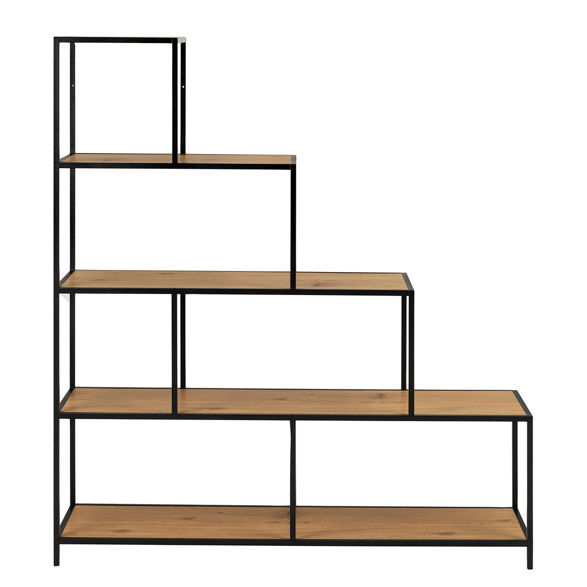 STUFENREGAL - Wildeiche, Holzwerkstoff/Metall (135/150/35cm) - home24