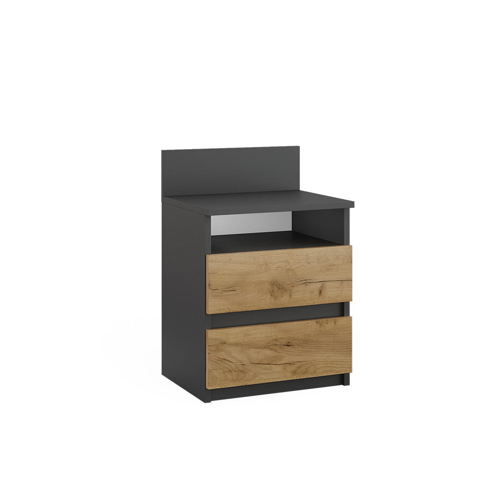 NACHTTISCH Monty Anthrazit 39.6 x 59.1 cm - Anthrazit, Holzwerkstoff (32.3/59.1/39.6cm) - Vicco
