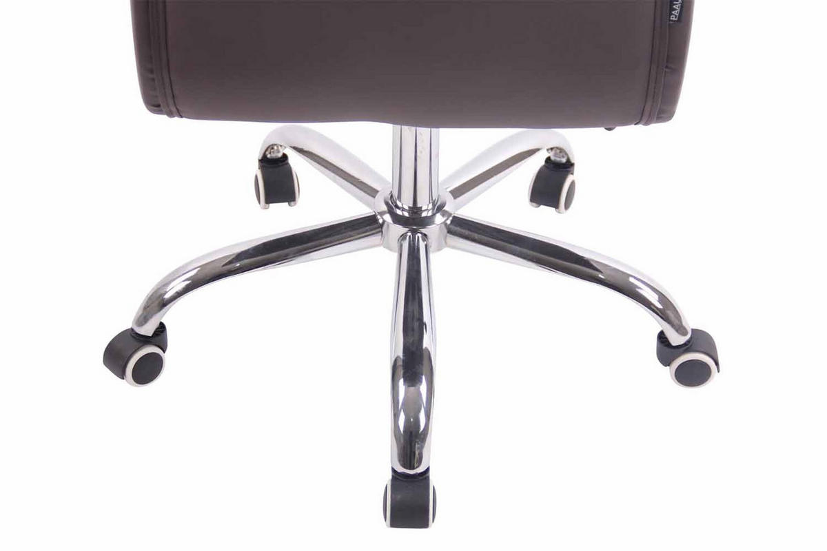 BÜROSTUHL Deal, Kunstleder Braun - Braun, Textil/Metall (56/104/62cm) - TPFLiving
