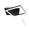 LED-DECKENLEUCHTE Lena 48.5/47.5/6 cm - Schwarz, Metall (48.5/47.5/6cm) - Nettlife