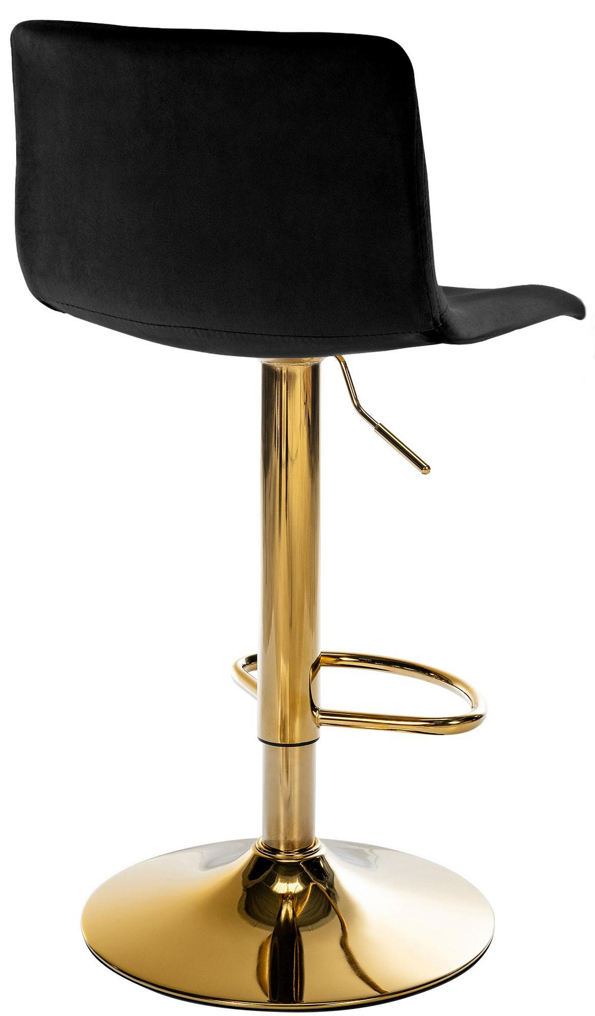 BARHOCKER Samt Schwarz - Schwarz, Textil (39/83/36cm) - CLP