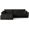 ECKSOFA CLAUDIO mit Schlaffunktion Schwarz - Schwarz, Textil (263/150cm) - Bromarkt