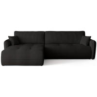 ECKSOFA CLAUDIO mit Schlaffunktion Schwarz - Schwarz, Textil (263/150cm) - Bromarkt