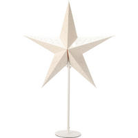 DEKO-STERN mit Metallständer 36/36/45 cm - Weiß, Papier (36/45/36cm) - Home Styling Collection