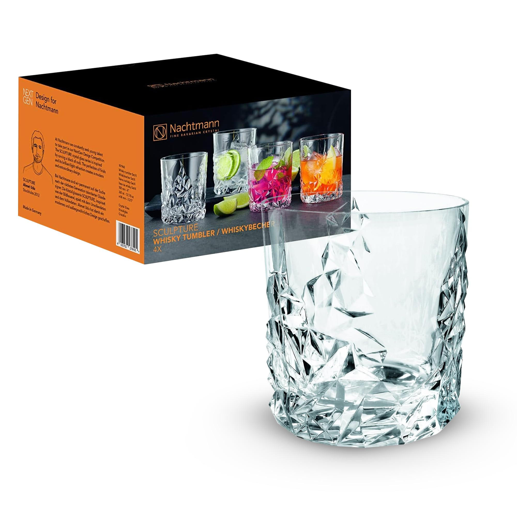 WHISKYGLÄSER Sculpture transparent 340 ml 4er Set - Transparent, Glas (0.34L) - Nachtmann