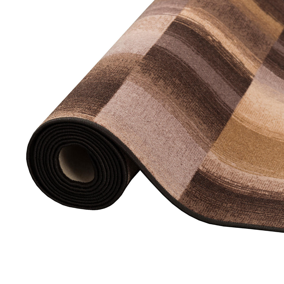 DESIGNER VELOUR TEPPICH MYSTIC KARO - Braun, Textil (80/160cm) - Snapstyle
