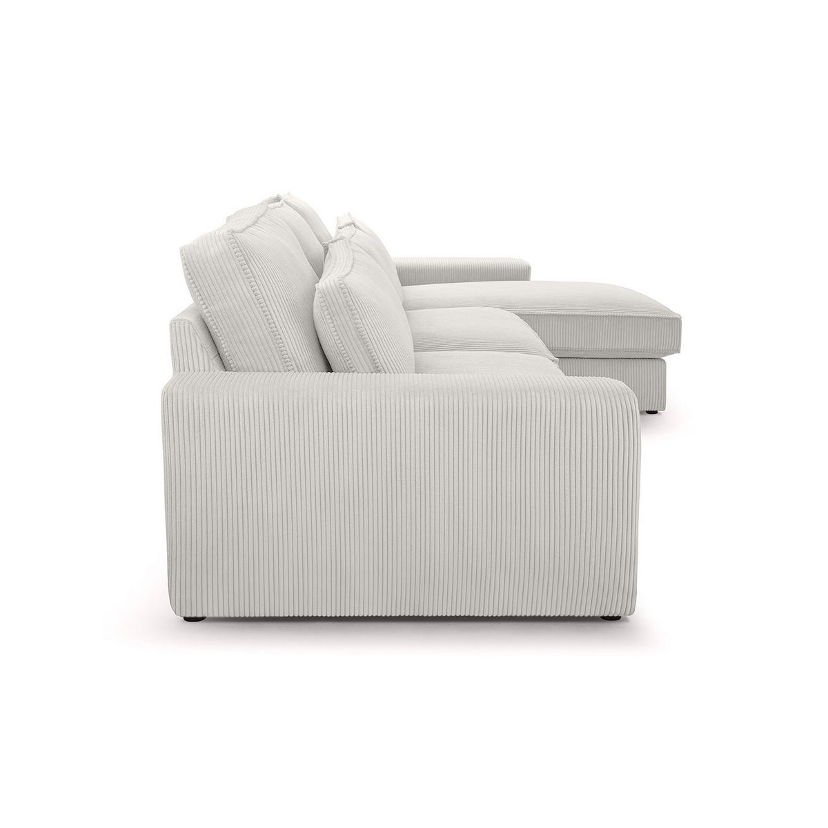 ECKSOFA 4 Sitzer Medan Mini, Hellgrau - Hellgrau, Textil (276/176cm) - Fedve