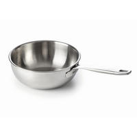 TOPF konische Saucepfanne Maestro 5-Ply ø 24 cm / 3 Liter - geeignet für alle Wärmequellen - Silberfarben, Metall (1/27/11cm)