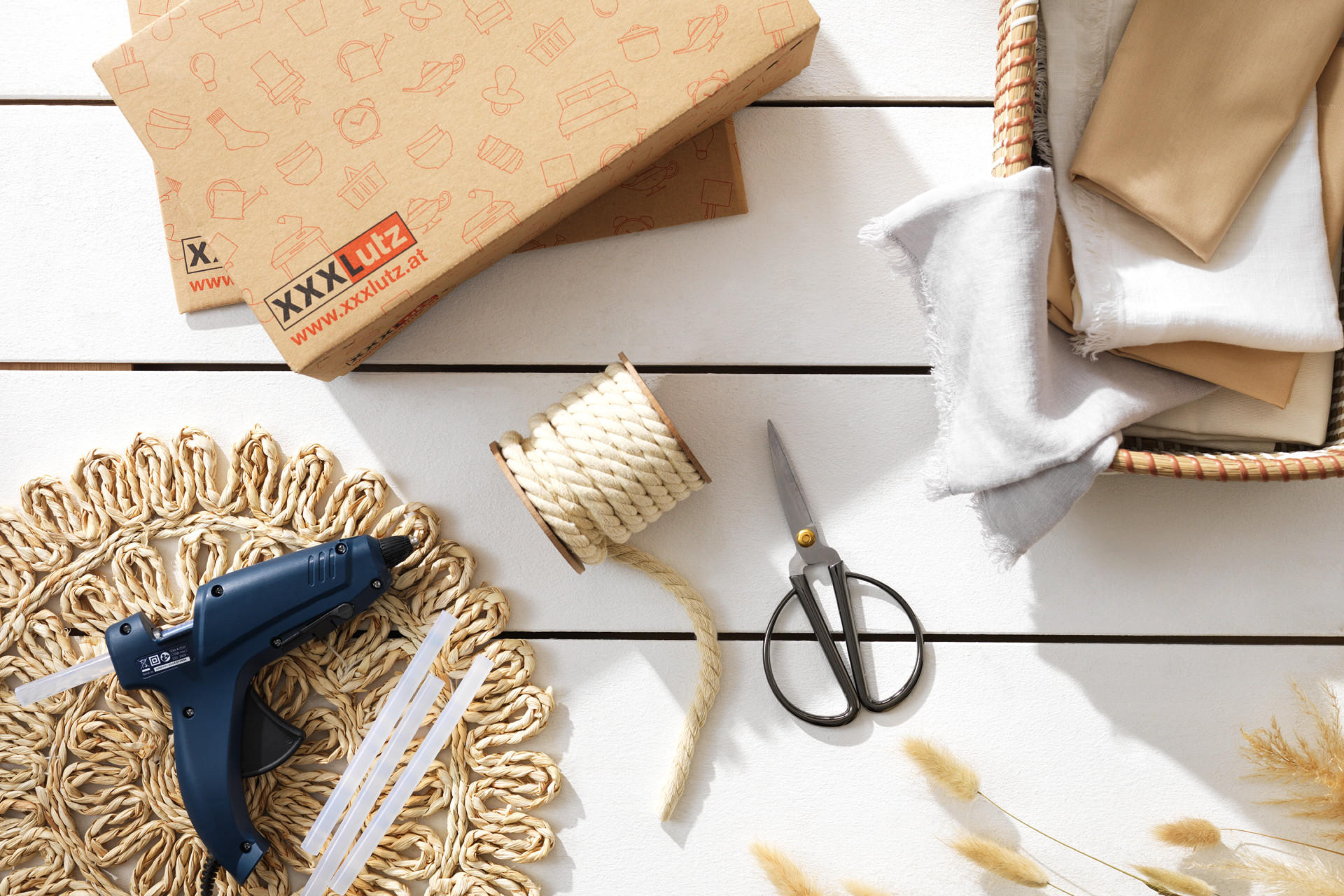 Körbe selber machen DIY: Materialien