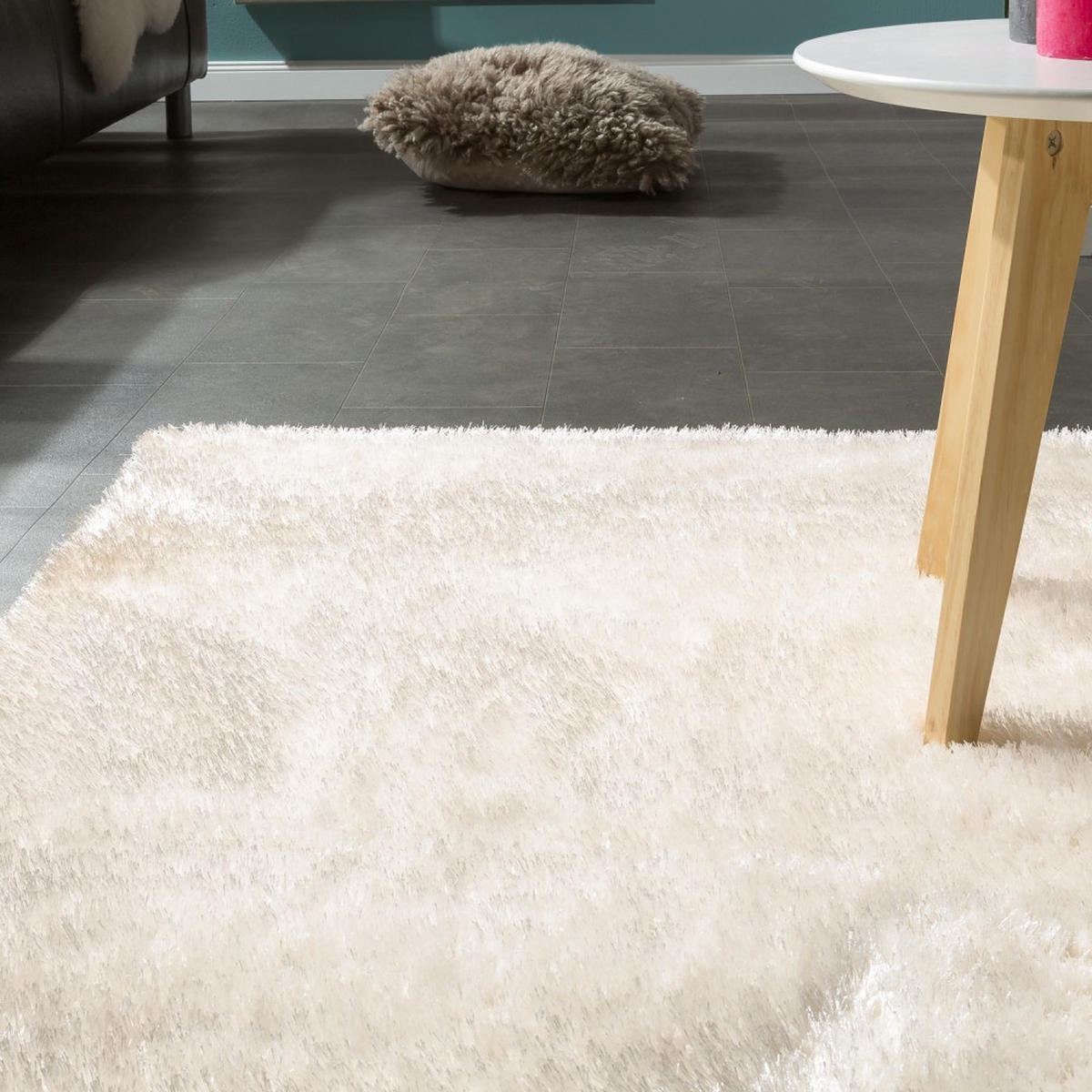 HOCHFLORTEPPICH 80/150 cm Touch 100 - Weiß, Textil (80/150cm) - Paco Home
